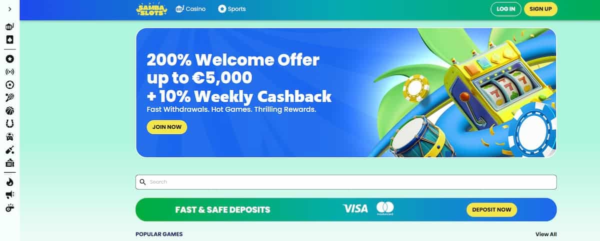 Samba Slots: een verrassend sterk sportsbook met een feestelijk tintje